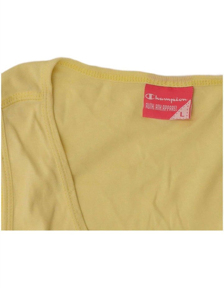 Champion Débardeur Femme UK 14 Large Jaune