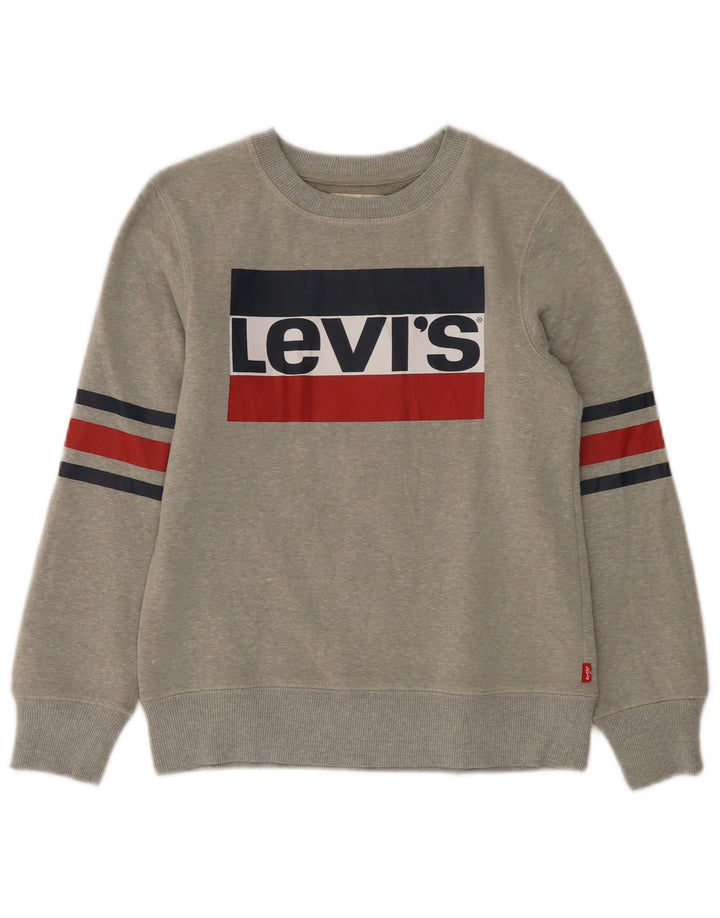 Levi's Pull à capuche graphique pour garçon 9-10 ans Gris moucheté