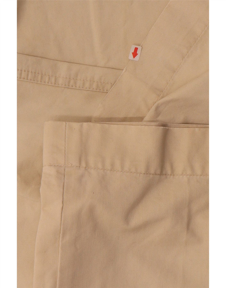 MASSIMO DUTTI Pantalon Chino Droit Femme EU 42 Large W32 L33 Beige