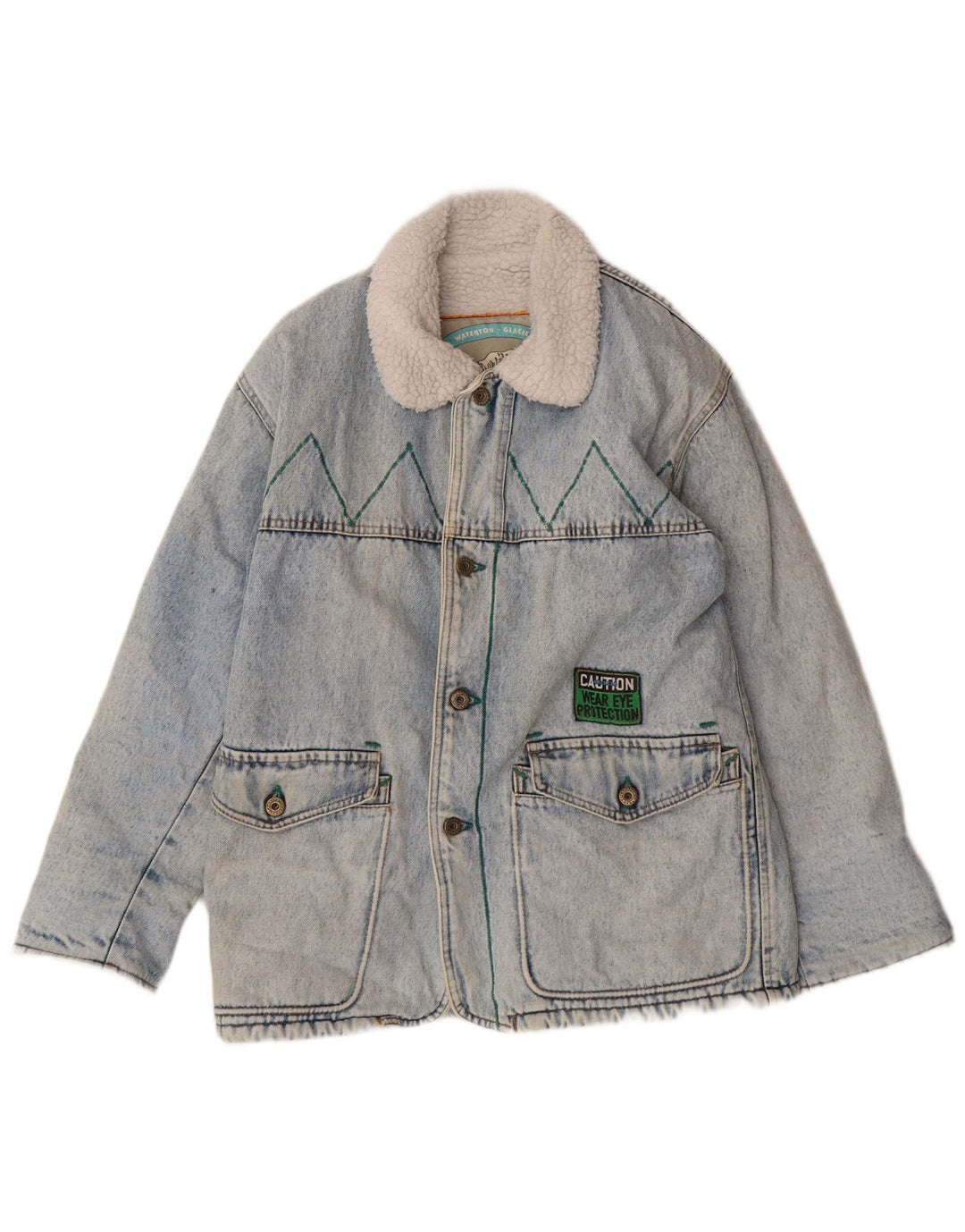 CARRERA Veste en Jean Sherpa Garçon 11-12 ans Bleu Coton