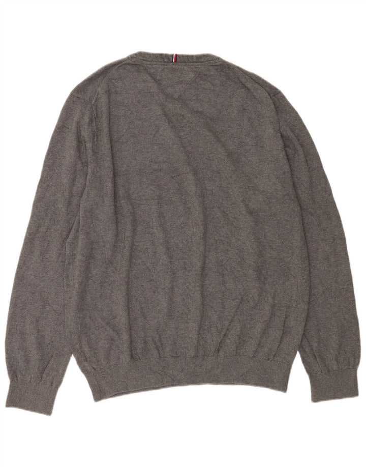 Tommy Hilfiger Pull à col rond pour homme XL Gris