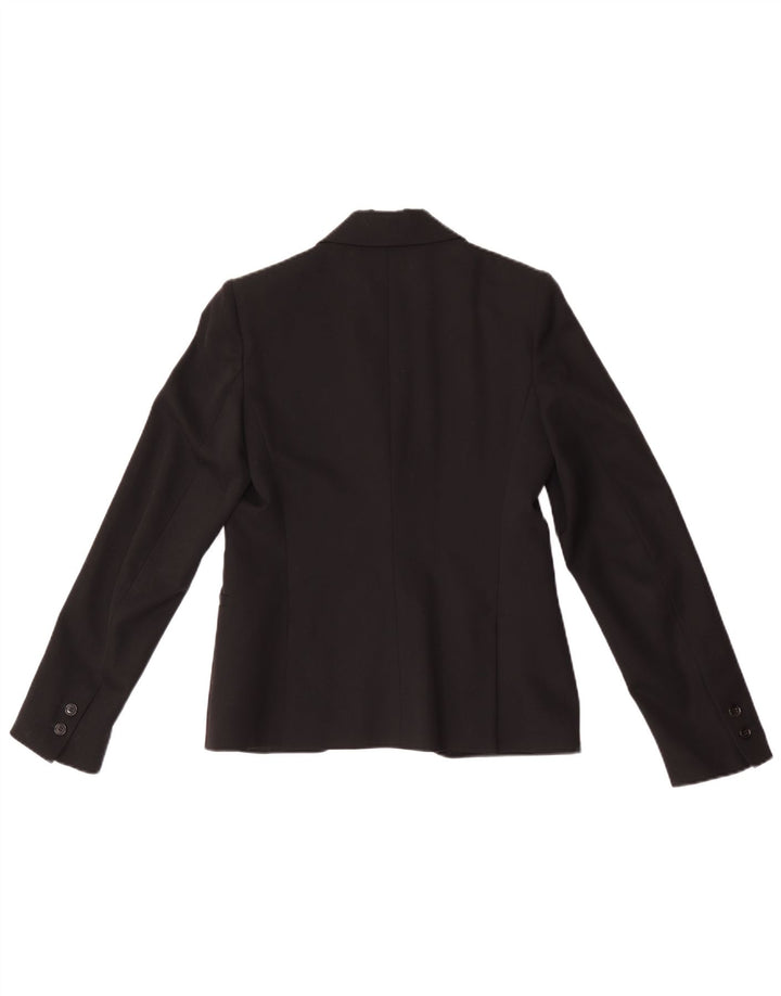 New York Industrie Veste Blazer 1 Bouton Femme EU 40 Laine Noir Moyen