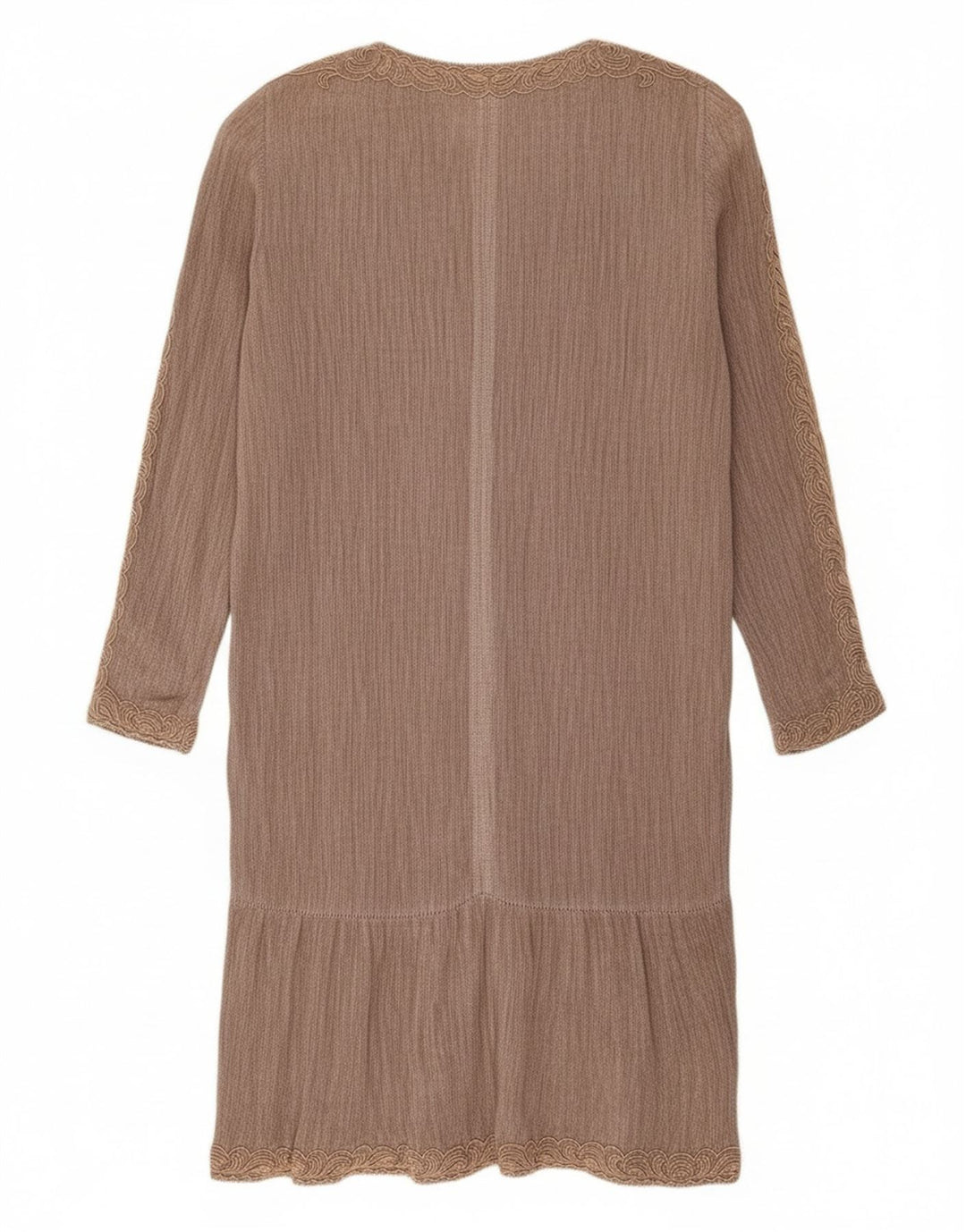 ROCCOBAROCCO Womens Long Sleeve Tent Dress IT 44 Medium Brown