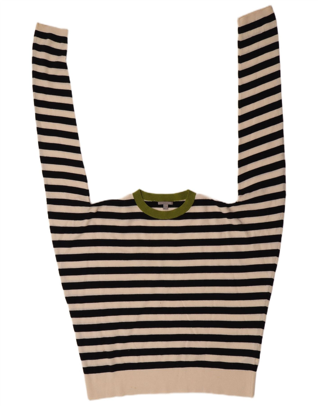 Cos Pull surdimensionné à col rond pour femme UK 10 Petit rayé noir