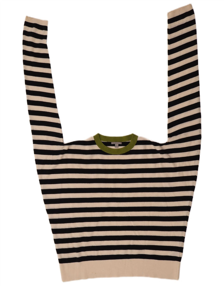 Cos Pull surdimensionné à col rond pour femme UK 10 Petit rayé noir