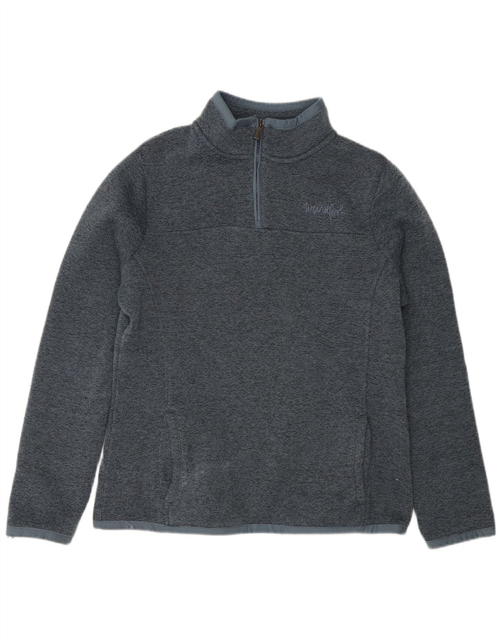 Weird Fish Sweat-shirt à col zippé pour femme UK 12 Gris moyen Polyester