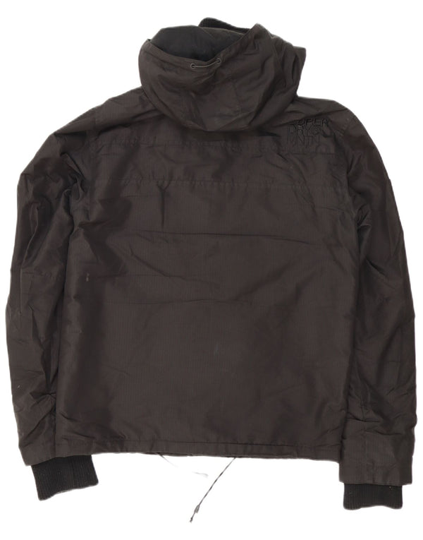 Superdry Veste coupe-vent à capuche pour hommes UK 36 Small Noir Polyester