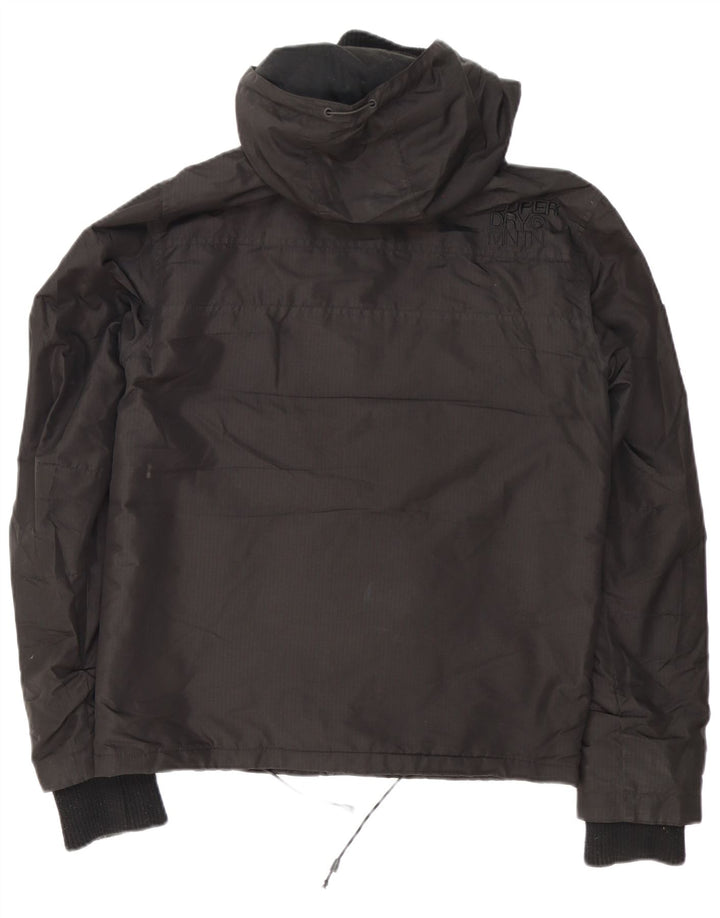 Superdry Veste coupe-vent à capuche pour hommes UK 36 Small Noir Polyester