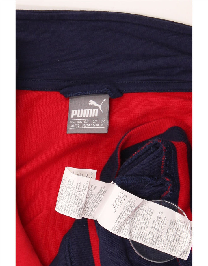 Puma Veste de survêtement pour homme XL en coton color block bleu marine