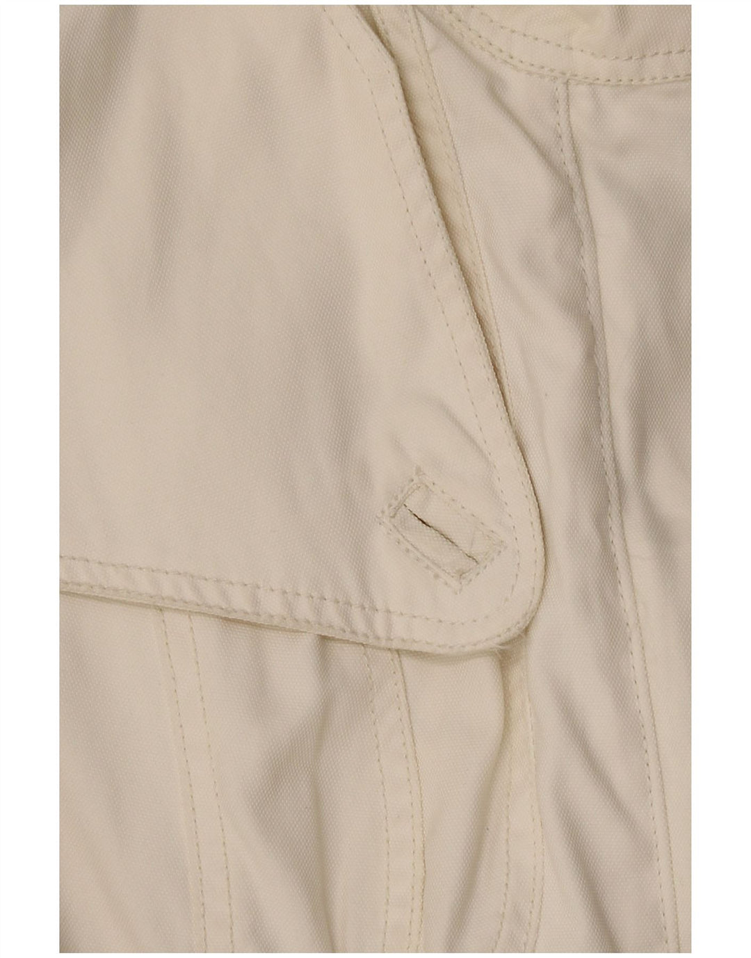 Guess Veste Militaire Femme UK 14 Large Nylon Blanc Cassé