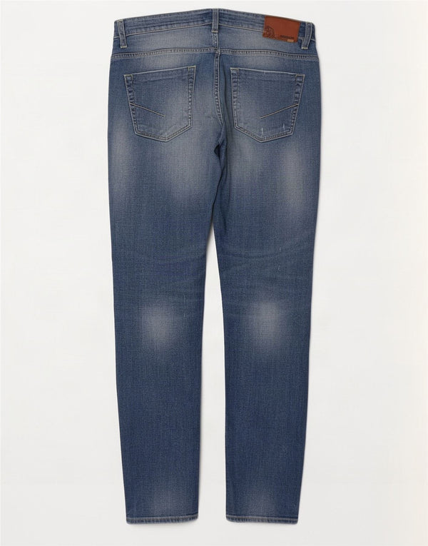 Iceberg Jean slim pour femme UK 14 Large W34 L32 Bleu Coton
