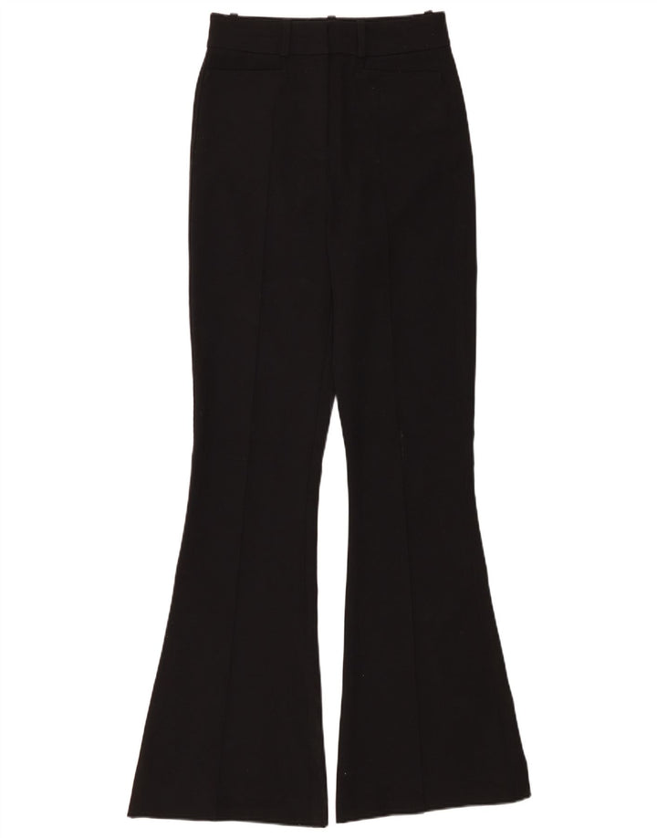 REISS Pantalon décontracté évasé taille haute pour femme UK 6 XS W25 L32 Noir