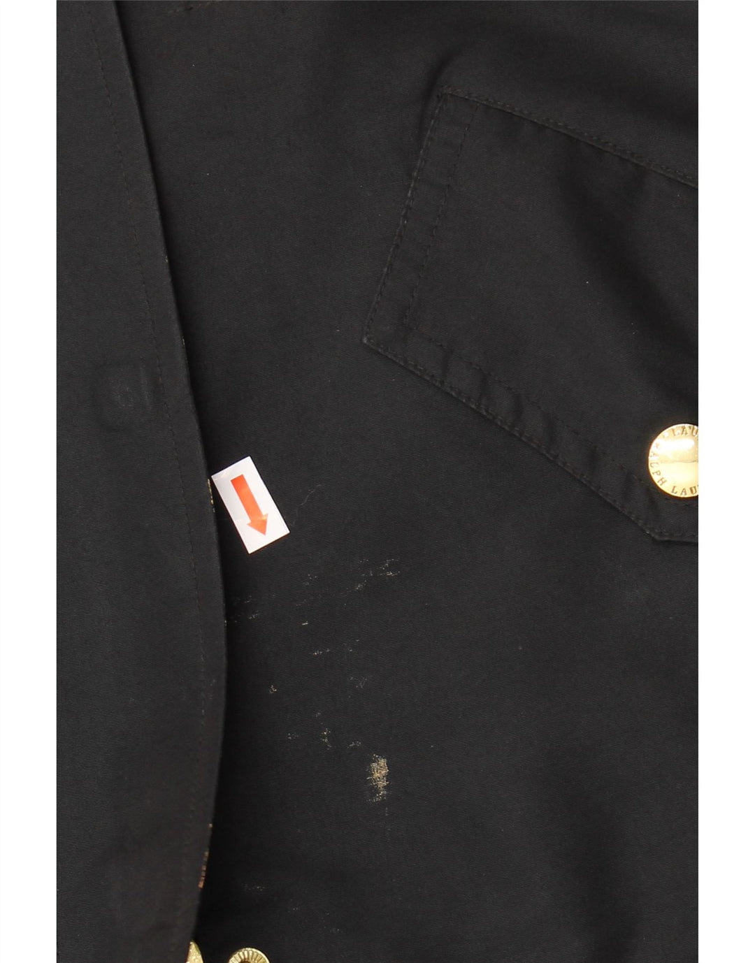 RALPH LAUREN Veste utilitaire pour femme UK 14 Polyester noir moyen