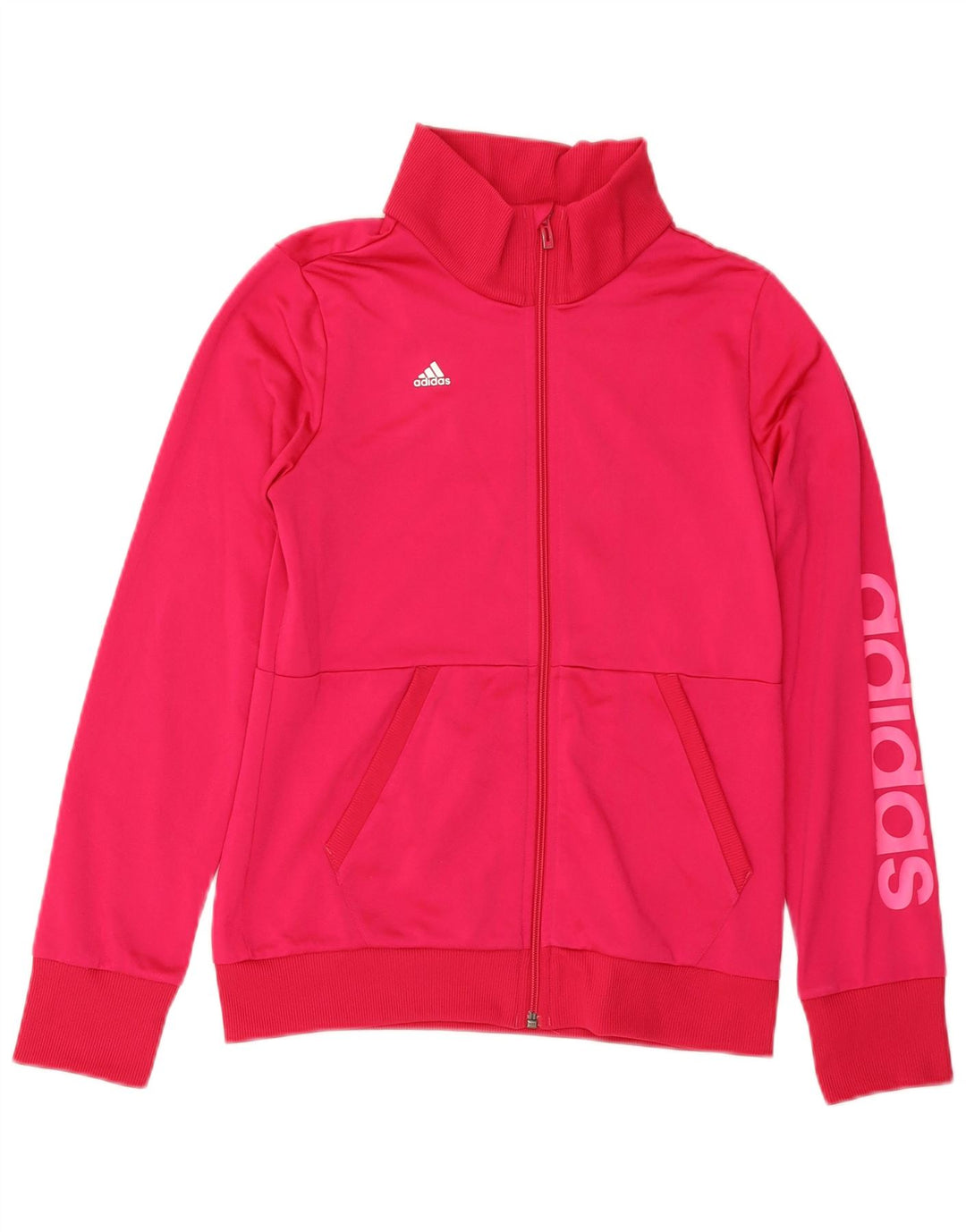 ADIDAS Veste de Survêtement Graphique Fille 13-14 ans Rose Polyester