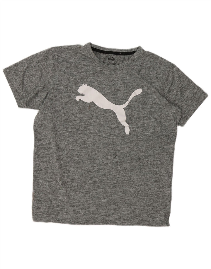 Puma Tee-Shirt Graphique Homme Gris Moyen Moucheté