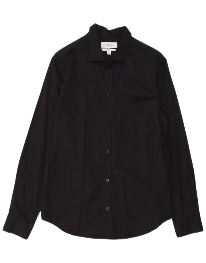COS Chemise Regular Fit Homme Petit Lyocell Noir