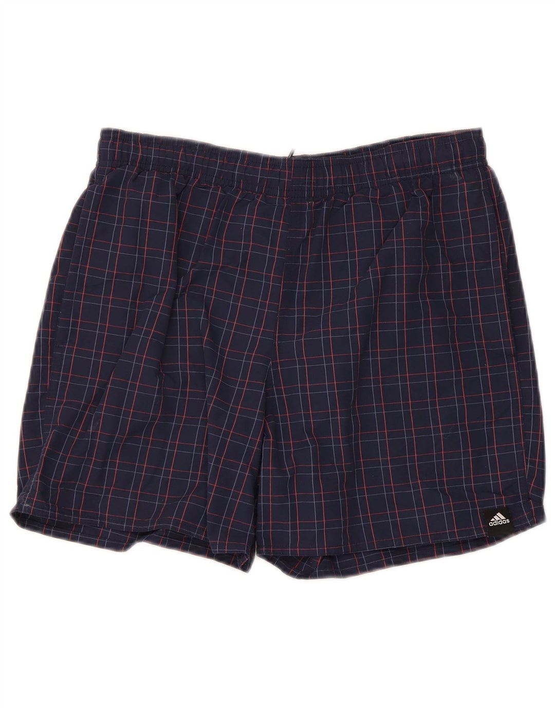 Adidas Short de sport pour homme Petit Bleu marine à carreaux en polyamide