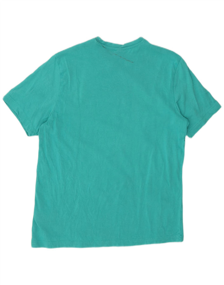 REEBOK T-Shirt Graphique Classique Homme Coton Turquoise Moyen