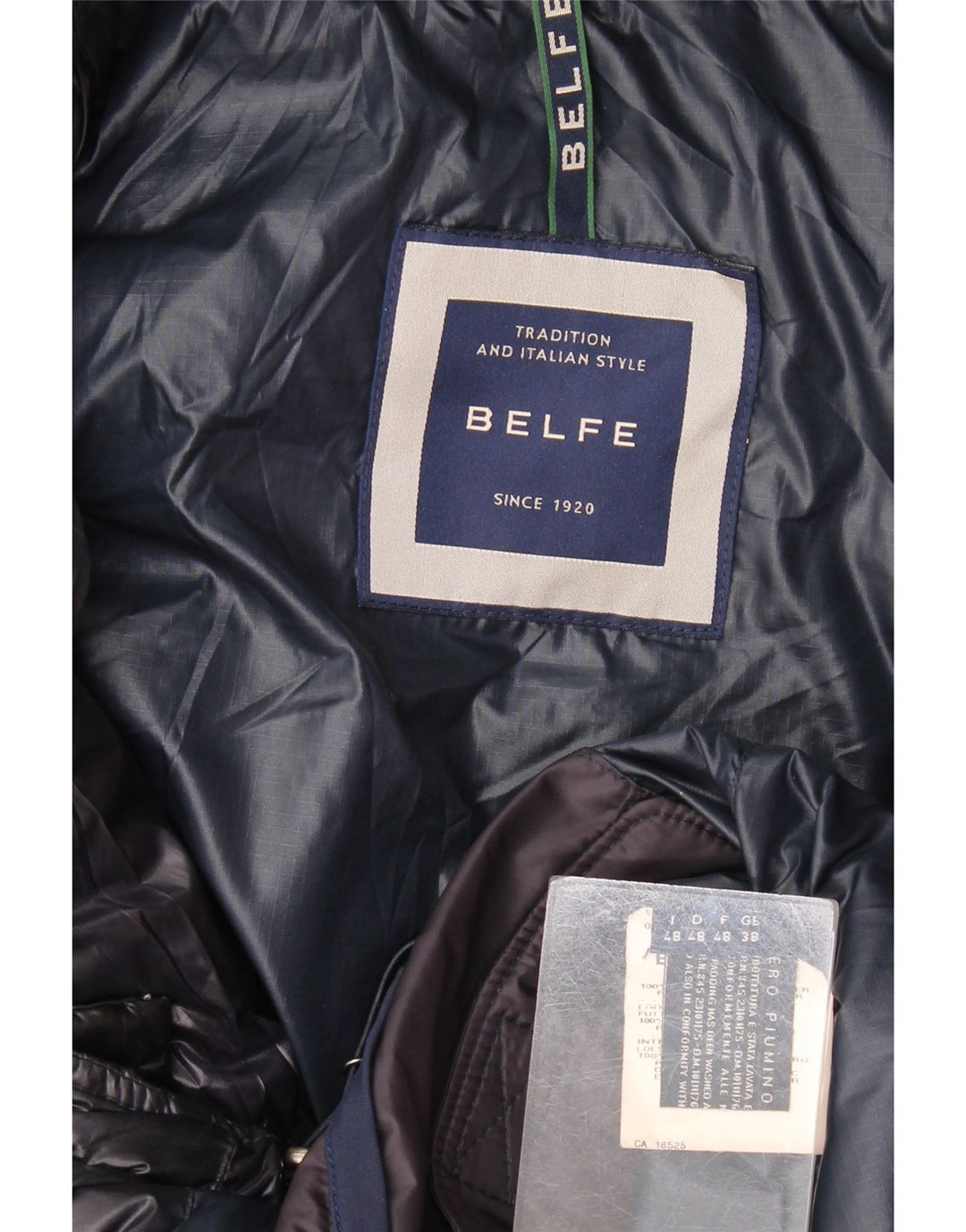 Belfe Veste matelassée à capuche pour homme UK 38 Bleu marine moyen Polyamide