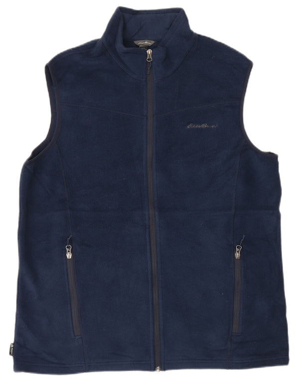 Eddie Bauer Gilet polaire pour homme UK 40 Large Bleu marine Polyester