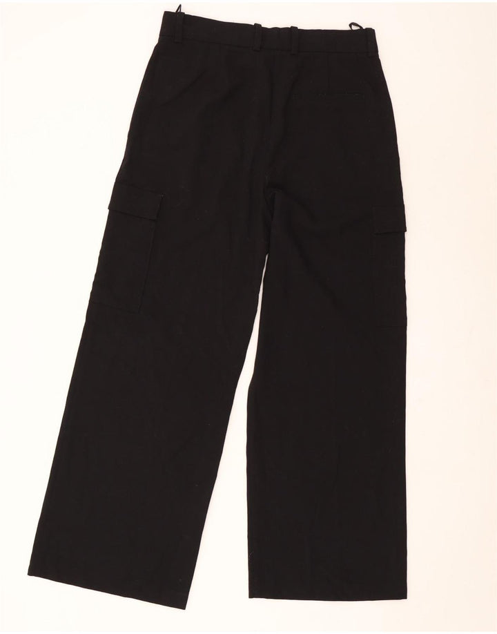 Marks & Spencer Pantalon cargo droit pour femme UK 12 Medium W30 L30 Noir