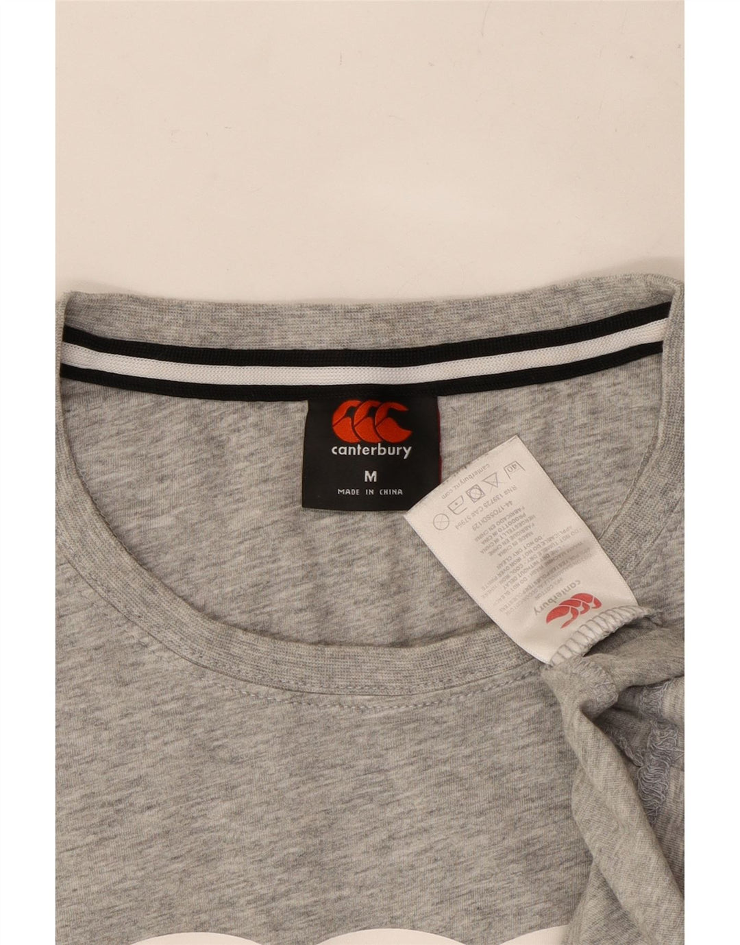CANTERBURY T-Shirt Graphique Homme Gris Moyen Coton
