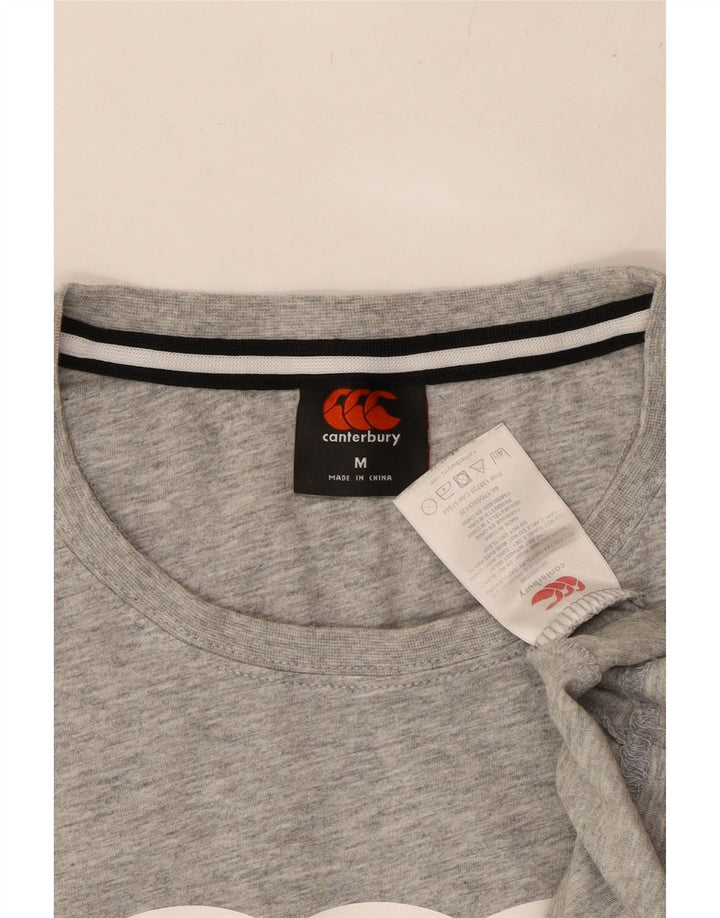 CANTERBURY T-Shirt Graphique Homme Gris Moyen Coton