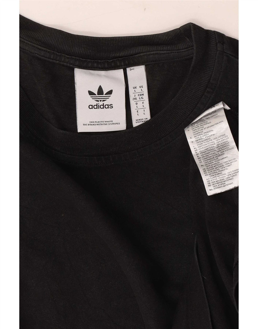 Adidas T-Shirt Homme Haut Grand Coton Noir