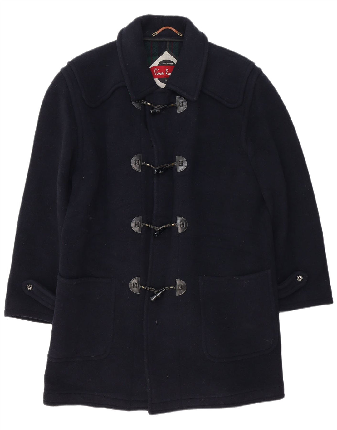 Pierre Cardin Duffle Coat Homme UK 38 Moyen Bleu Marine Cachemire