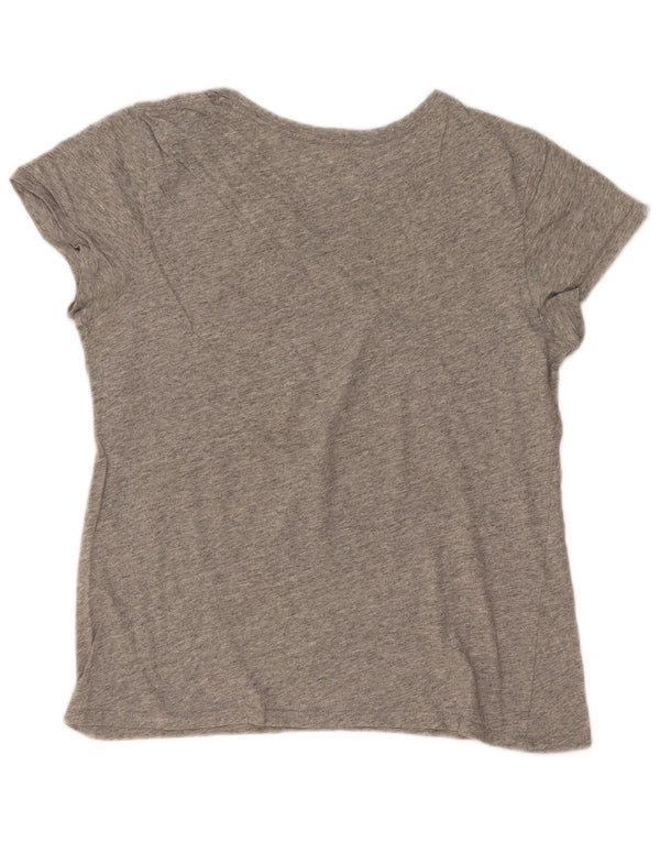 Levi's T-Shirt Graphique Femme UK 14 Large Gris Moucheté Coton
