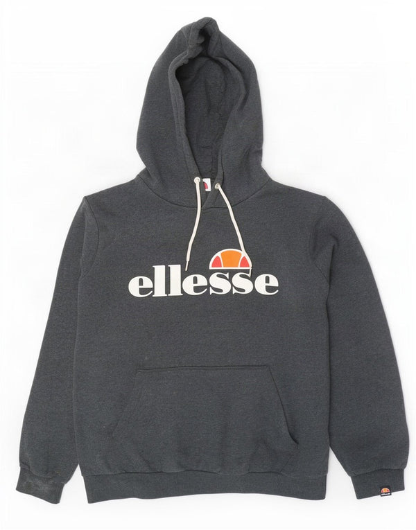 Ellesse Pull à capuche graphique pour femme UK 18 XL Gris Coton