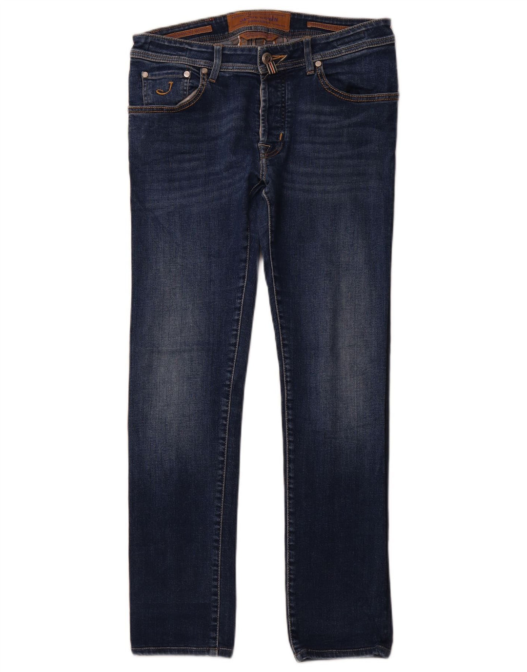 JACOB COHEN Jean Slim Femme W32 L29 Bleu Marine Coton