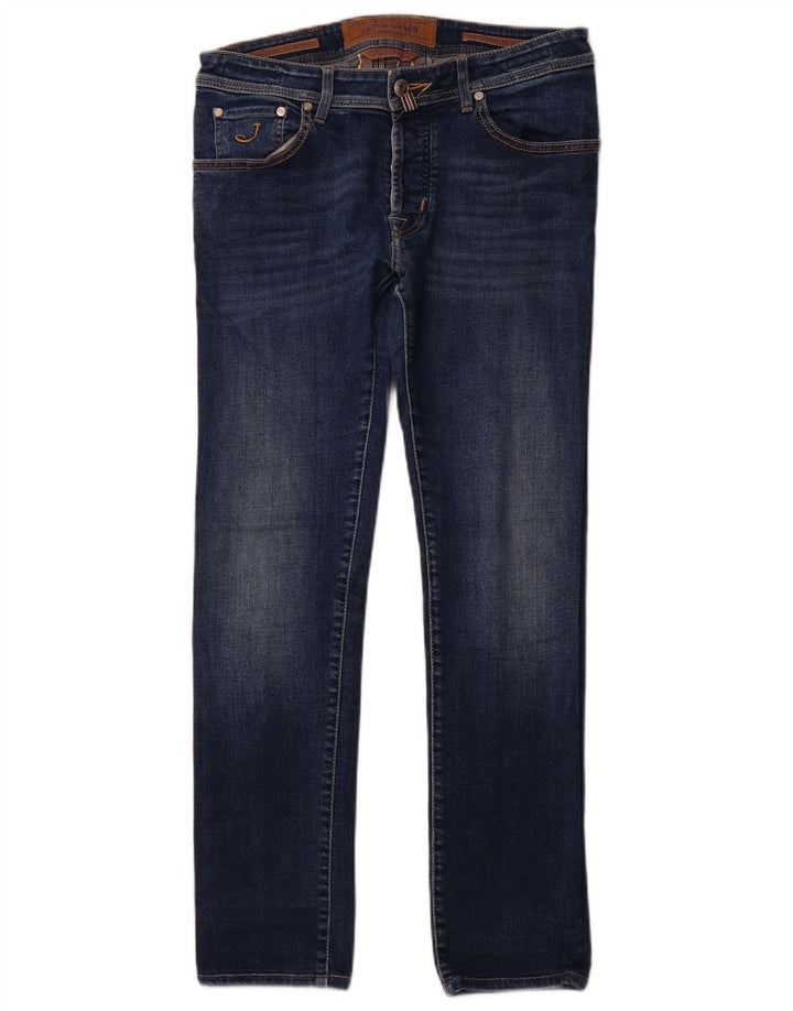 JACOB COHEN Jean Slim Femme W32 L29 Bleu Marine Coton