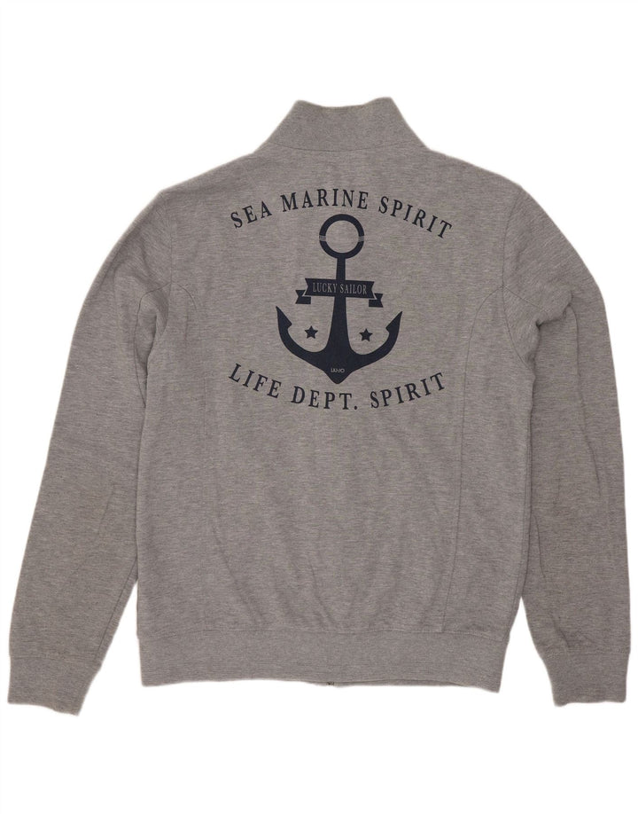 Liu Jo Veste de Survêtement Graphique Homme XL Gris Coton