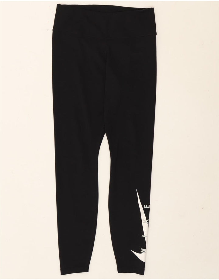 Nike Legging graphique Dri Fit pour femme UK 12 Noir moyen Polyester