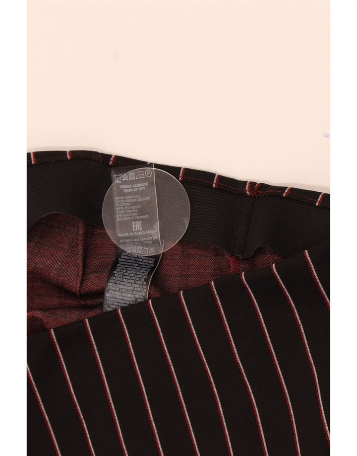 Marks & Spencer Mini-jupe femme UK 8 Small W26 Polyester rayé noir