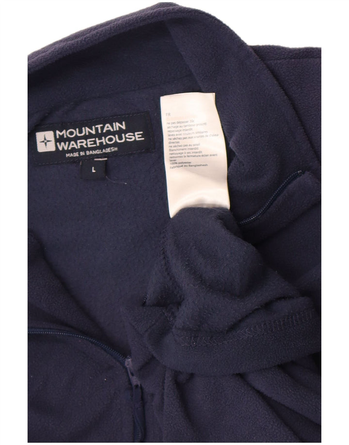 Mountain Warehouse Pull polaire à col zippé pour homme en polyester bleu marine Taille L