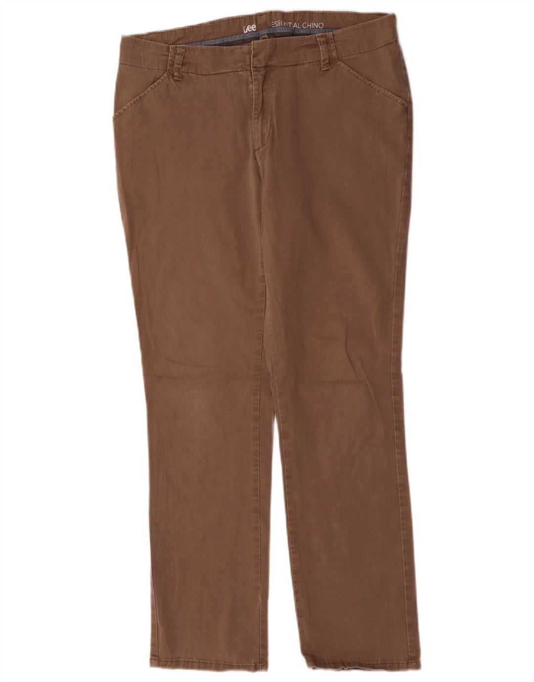 Lee Pantalon Chino Droit Femme W34 L29 Marron