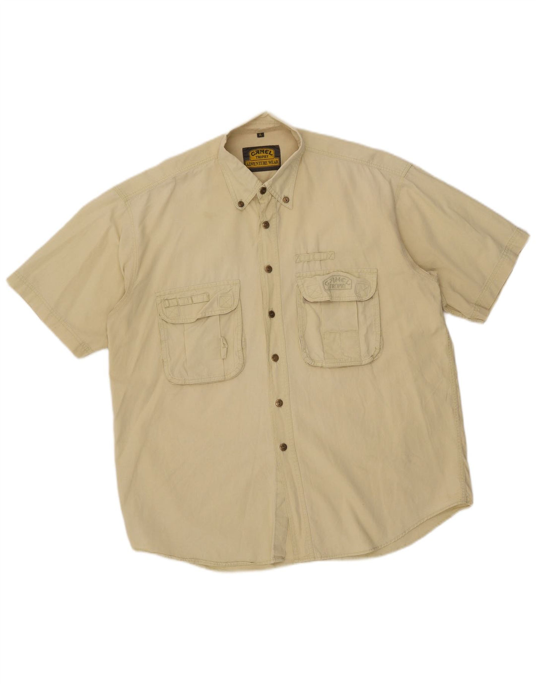 Camel Active Chemise utilitaire à manches courtes pour homme XL en coton beige