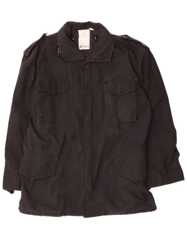 veste militaire homme vintage UK 40 Grand coton noir