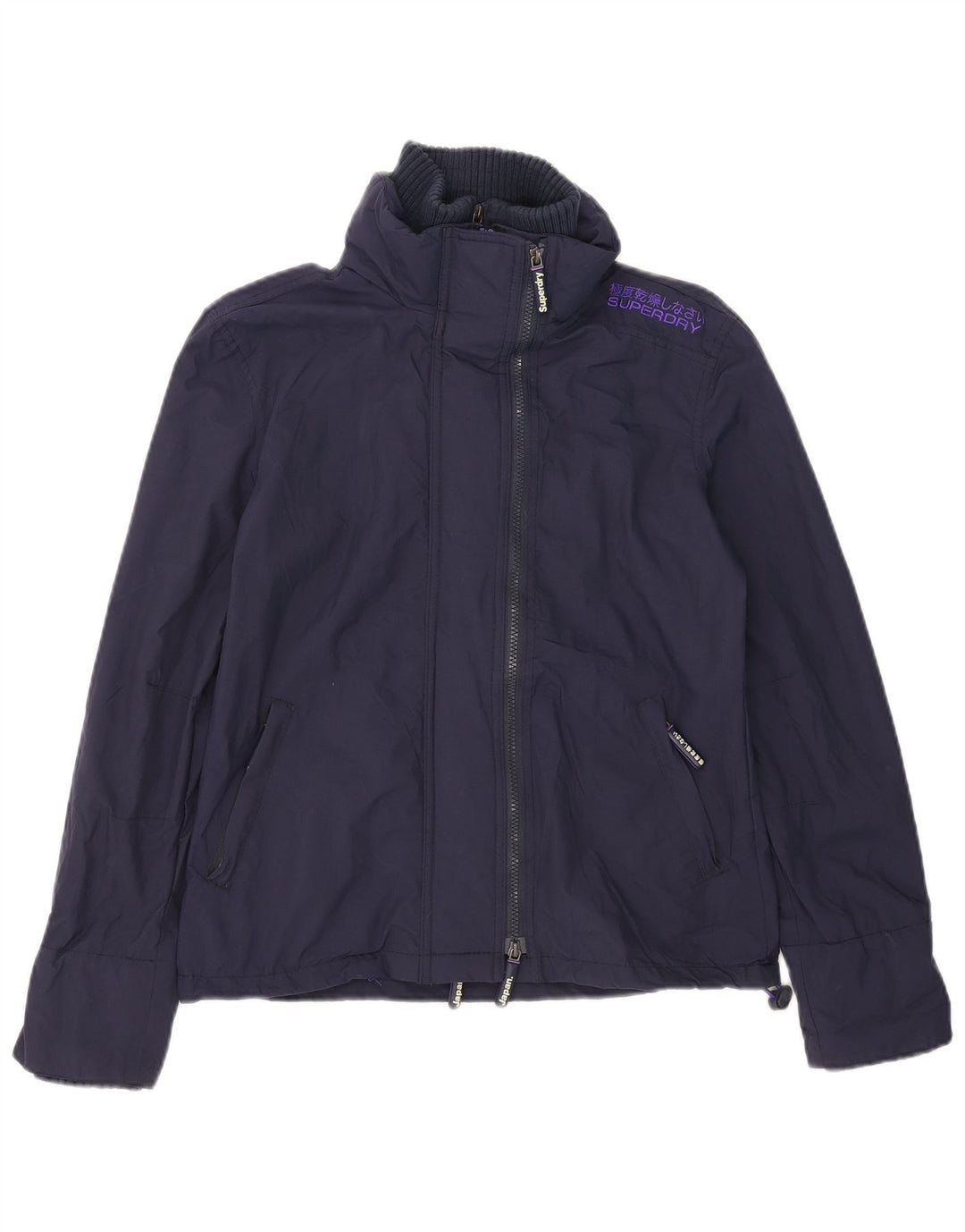 Superdry Veste coupe-vent The Windcheater pour femme UK 10 Small Bleu marine