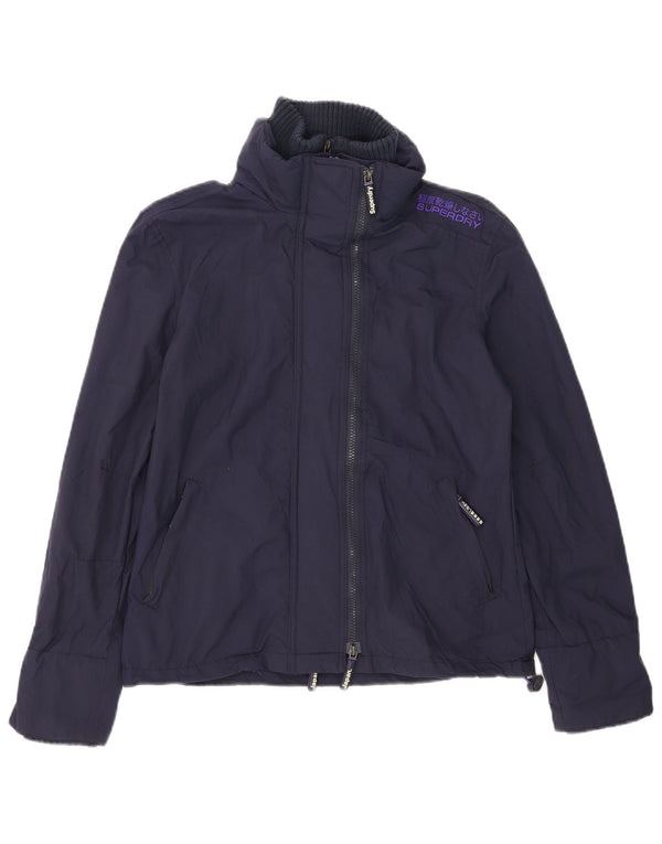Superdry Veste coupe-vent The Windcheater pour femme UK 10 Small Bleu marine