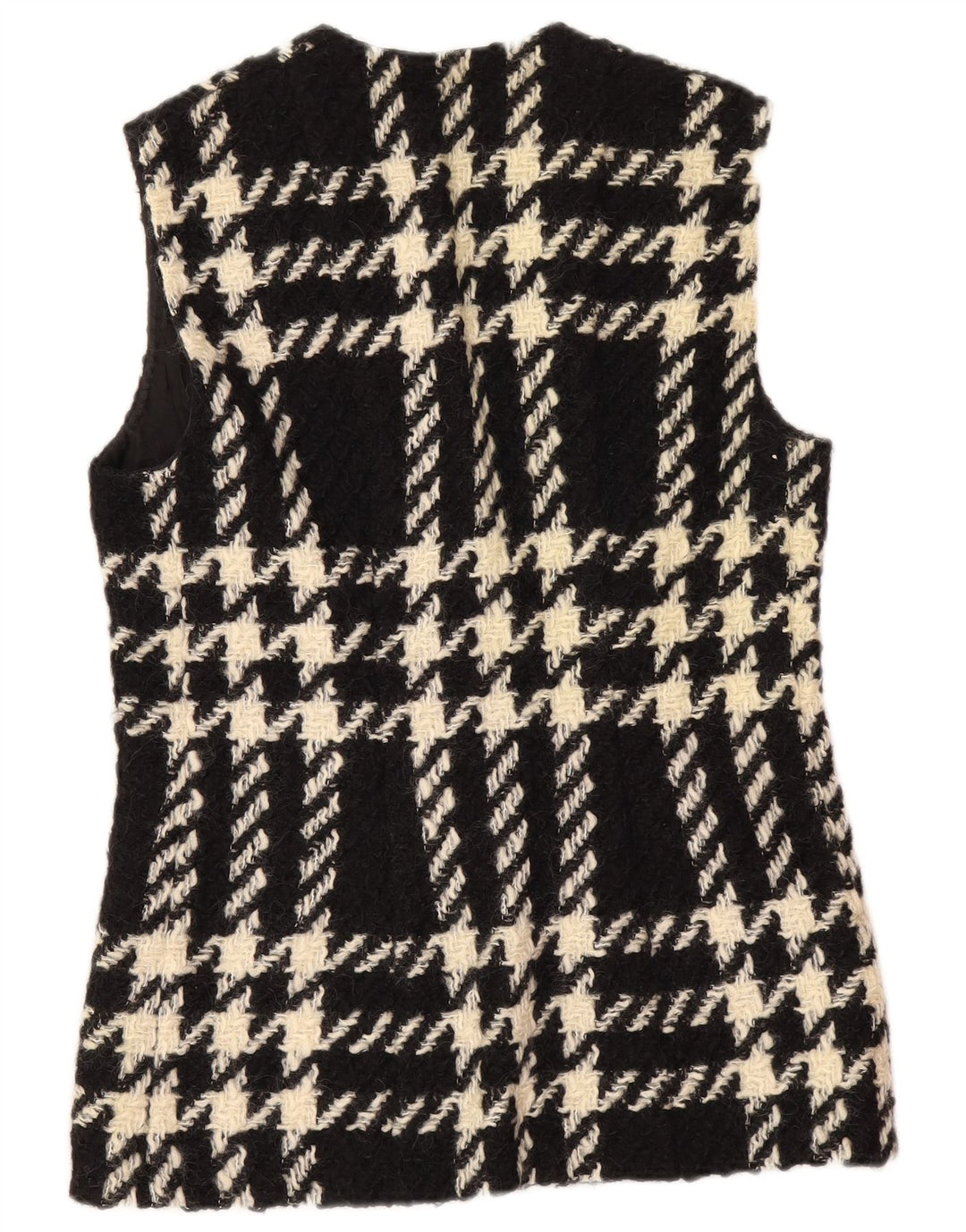 gilet femme vintage UK 12 Medium Black Check