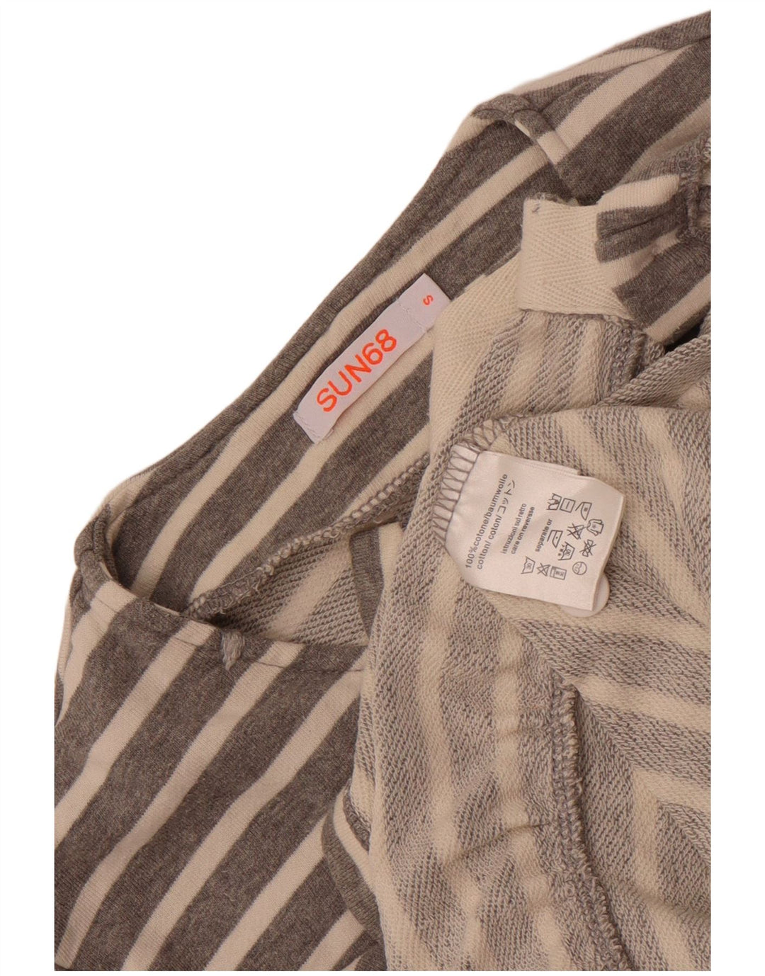 Sun68 Chemisier pour femme UK 10 Petit coton rayé gris