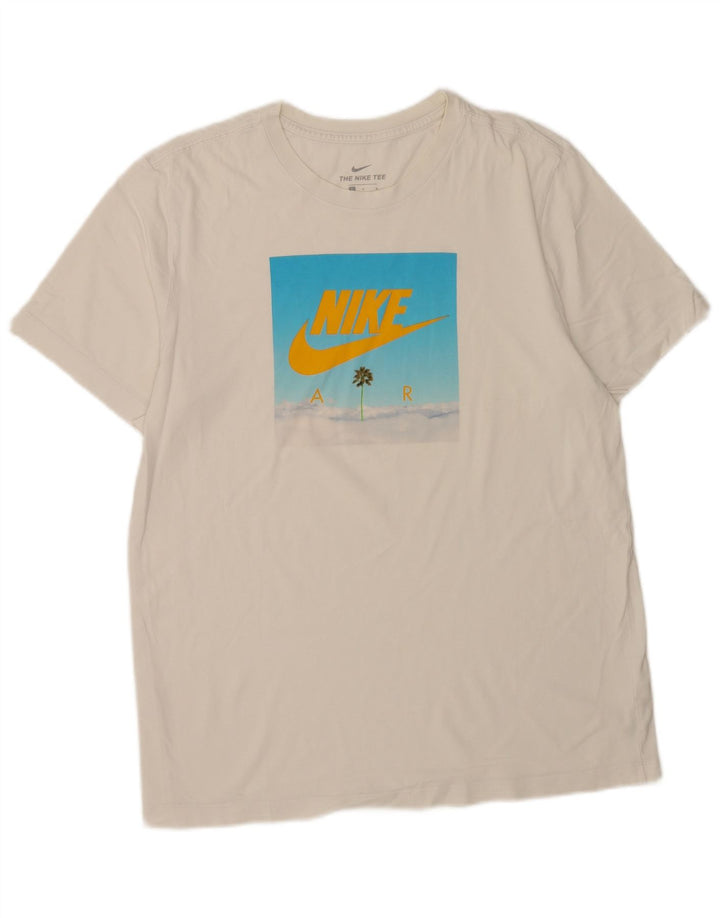 Nike T-shirt graphique pour homme en coton blanc Taille L