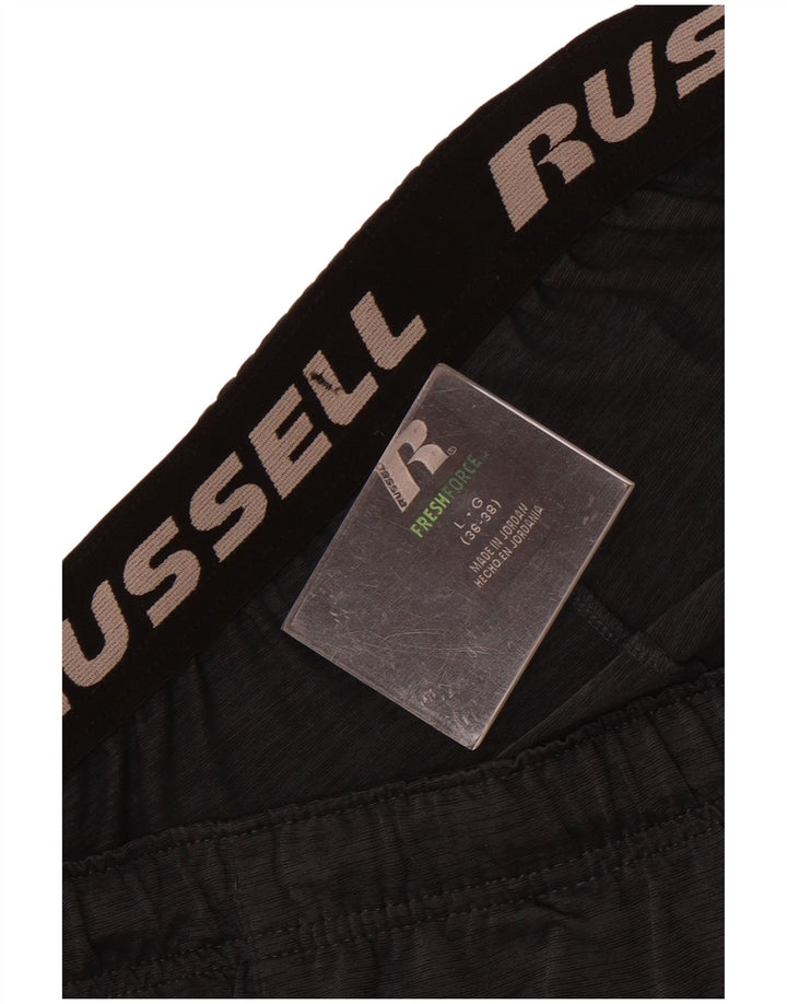Russell Athletic Short de sport pour homme en polyester color block Gris Taille L