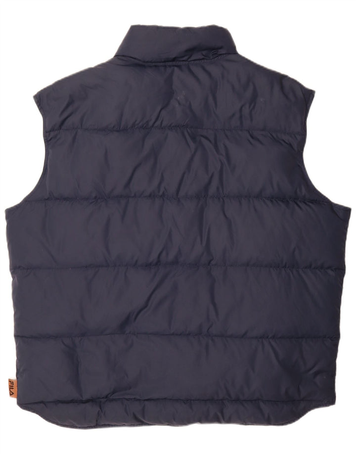 Fila Homme Gilet Rembourré IT 56 XL Bleu Marine Polyamide