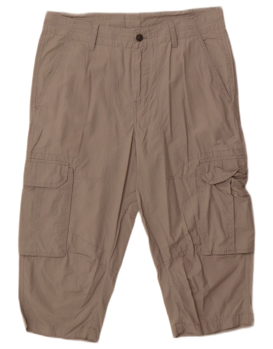 CALVIN KLEIN Bermuda Cargo Homme W32 Gris Moyen Coton