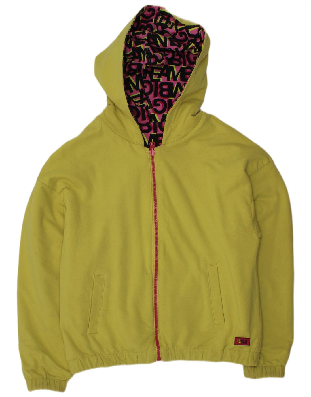 VINTAGE Veste réversible à capuche graphique pour filles 11-12 ans Coton rose