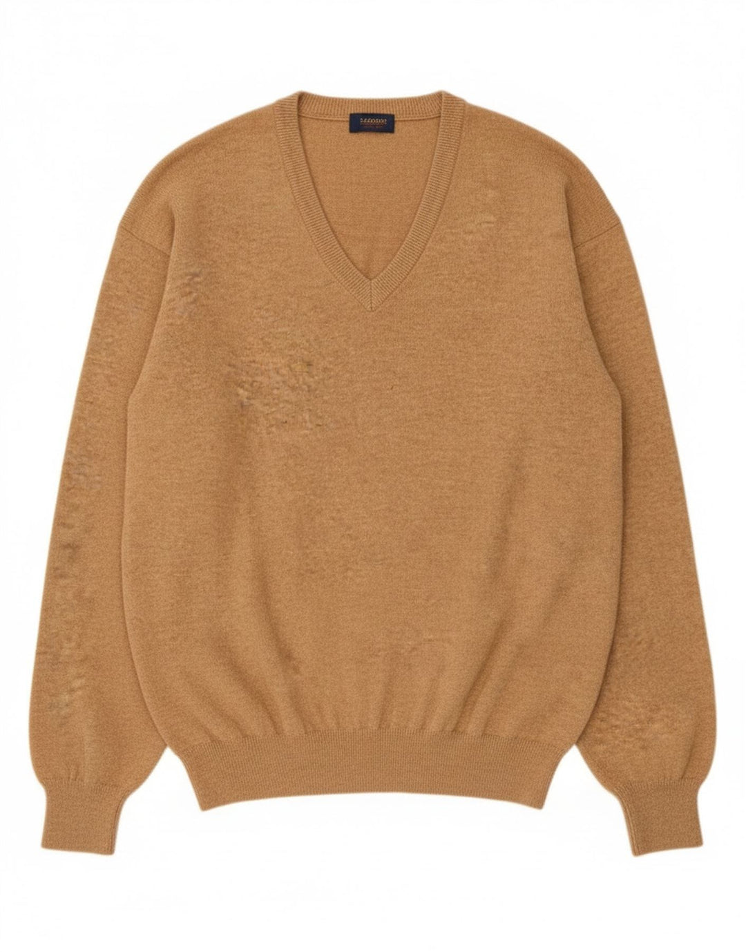 Massimo Dutti Pull Col V Homme XL Laine Beige